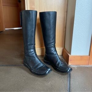 vintage Prada sport leather knee boots 39.5 9